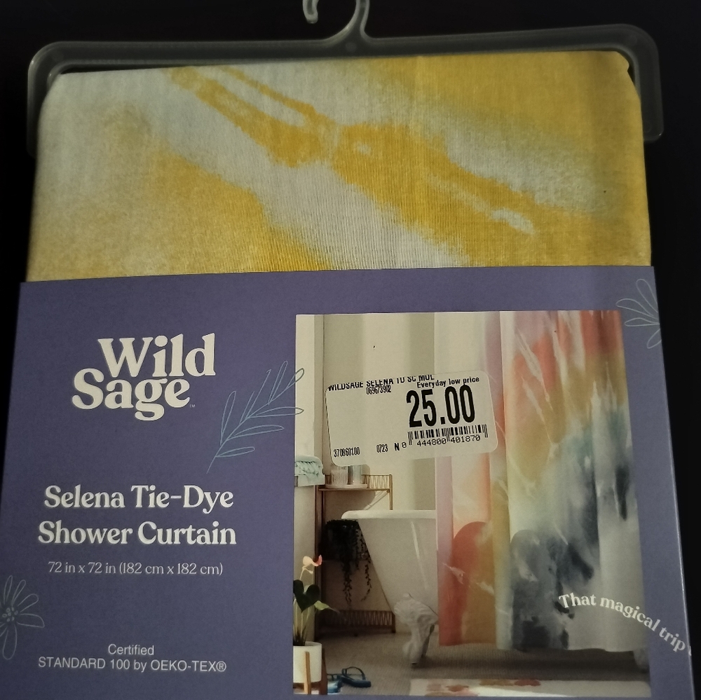 Tye dye shower curtain